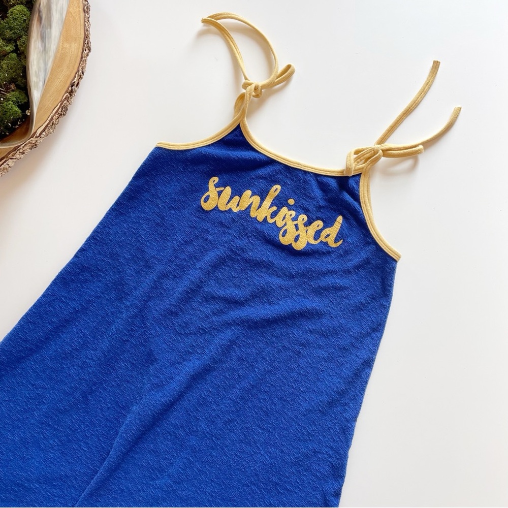 Sol Angeles Sunkissed Blue Terry Ringer Dress | Size 12